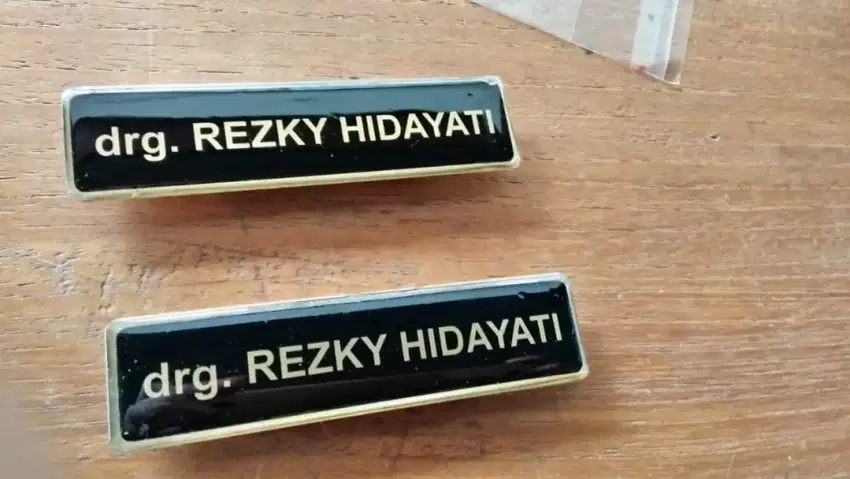 Name tag resin cor