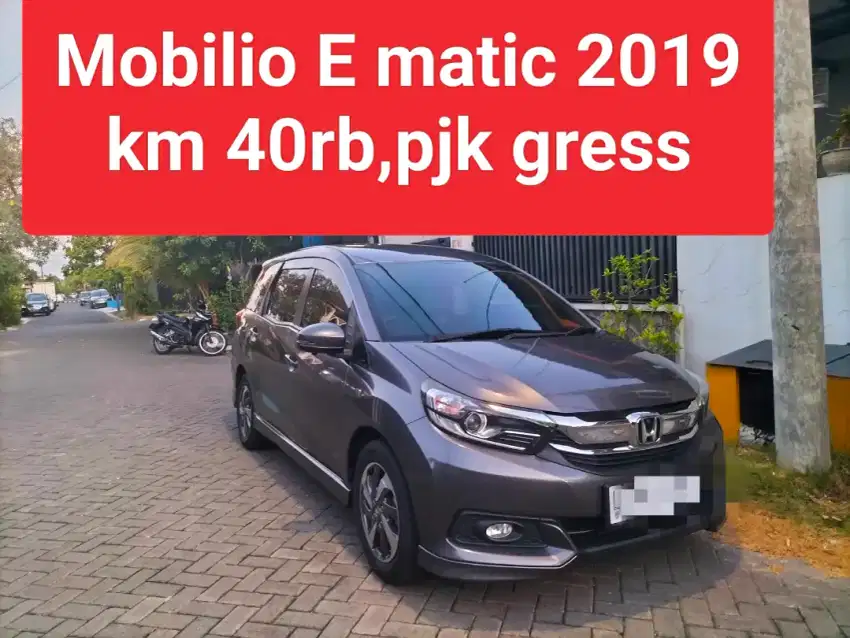 Mobilio E matic 2019,km 40rb,pjk baru,full ori,istimewa,nyacat kualat,