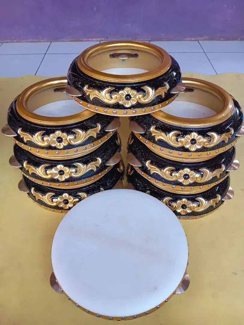 ALAT MUSIK REBANA HADROH UKUR 30 CM MOTIF UKIR