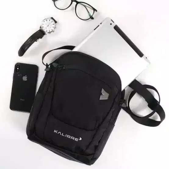 Best-KALIBRE ORI Tas Selempang Kalibre Horten 03 Ukuran 7inch Hitam