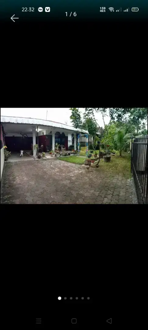 Rumah sewa luas halaman