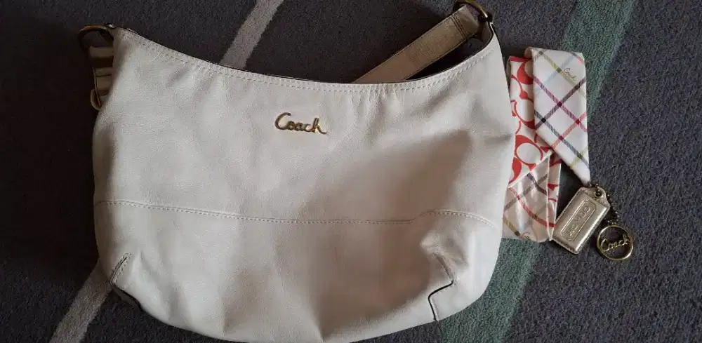 Coach leather white original