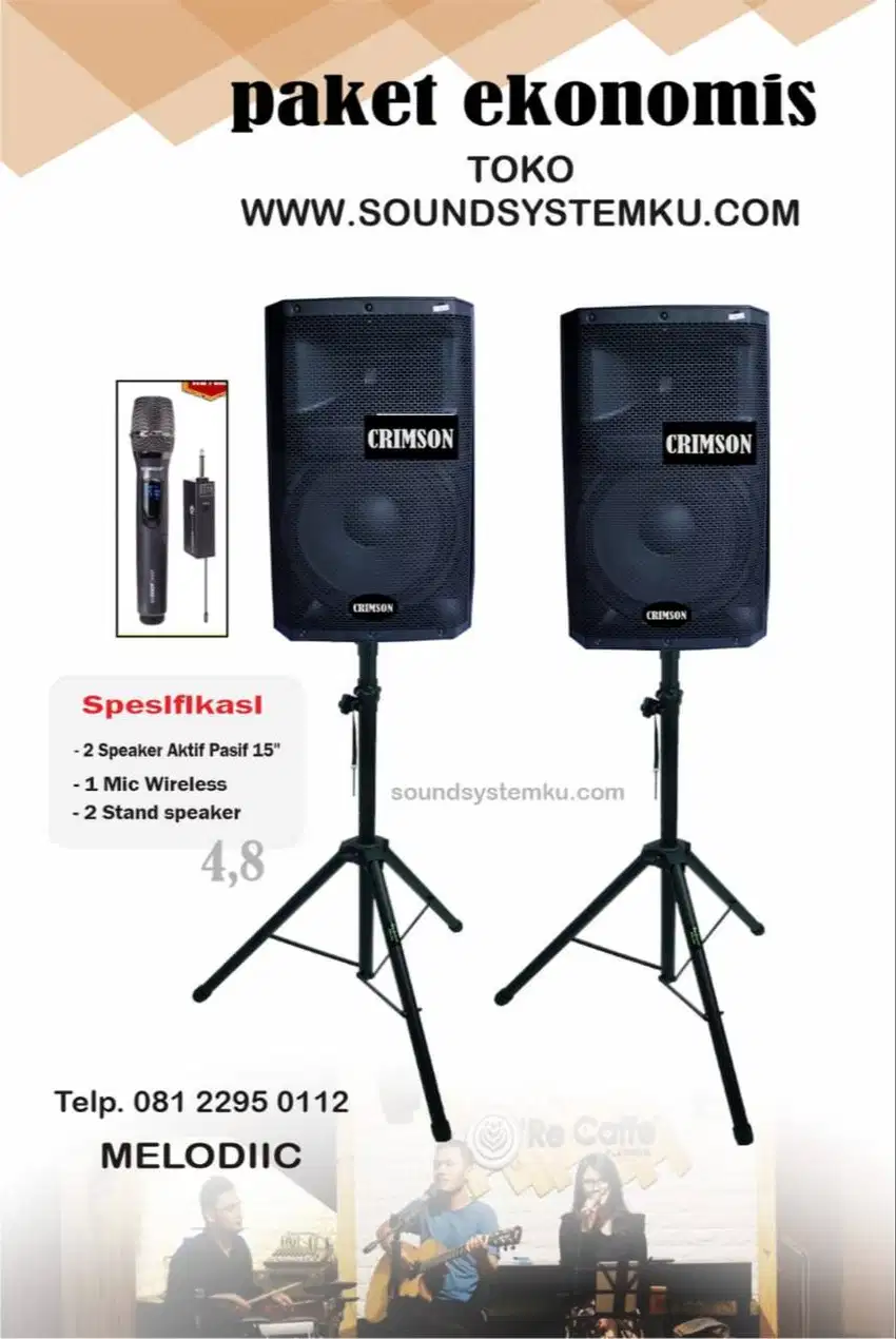 Speaker Aktif Pasif 15Inch Crimson