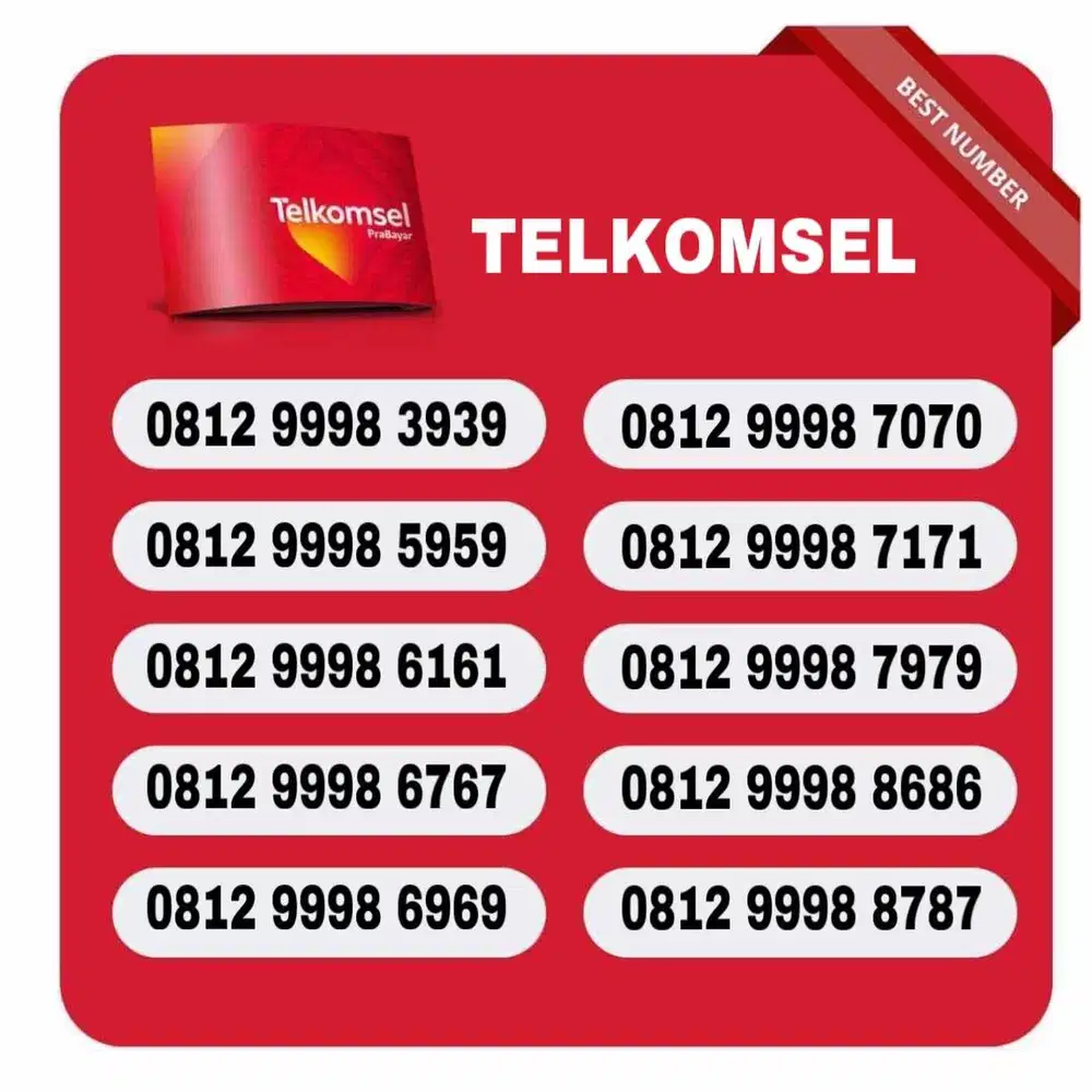 Nomor cantik kartu perdana simpati as telkomsel 4g