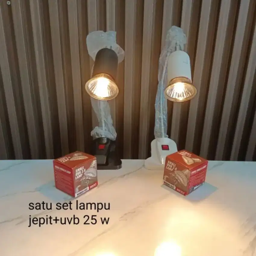 Lampu jepit set utk reptil, kura anjing