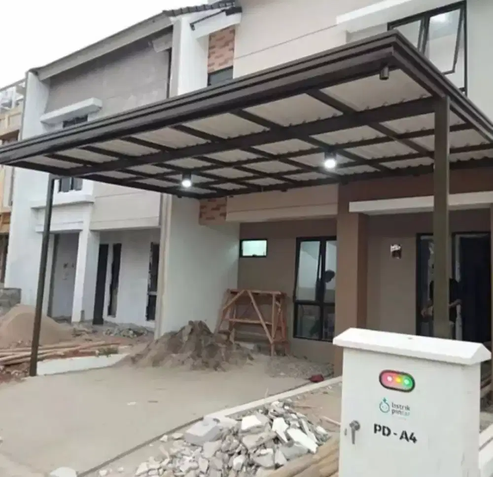 Kanopi rangka besi hollow galvanis