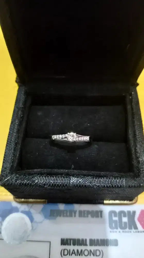 Cincin Berlian Banjar Wanita -Palladium