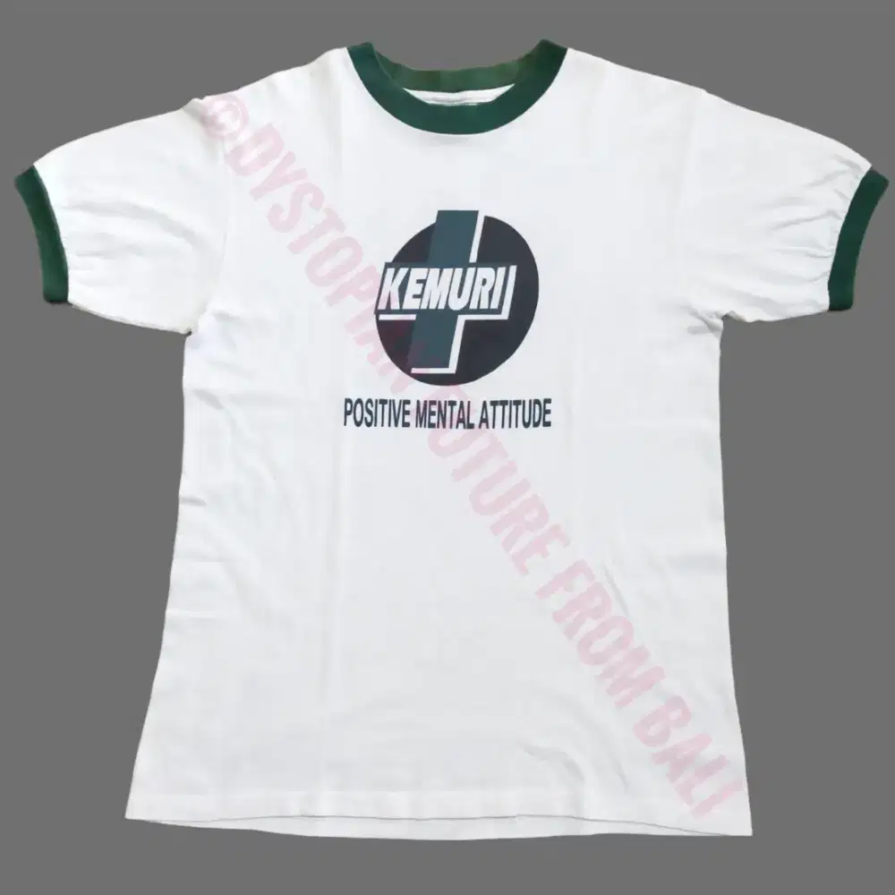 Vintage T-shirt Ringer Band Kemuri - Positive Mental Attitude Globe