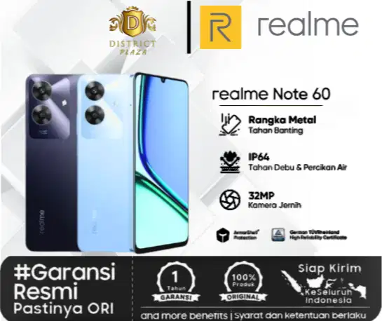 Realme Note 60 Ram 4/64gb 6/128gb Bergaransi Resmi