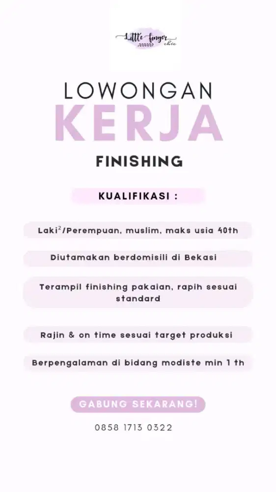 Finishing Team Produksi