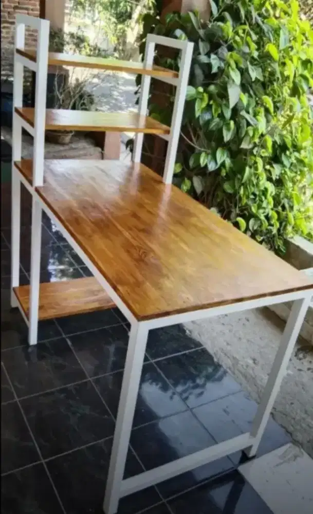 Meja kerja jati Belanda (custom)