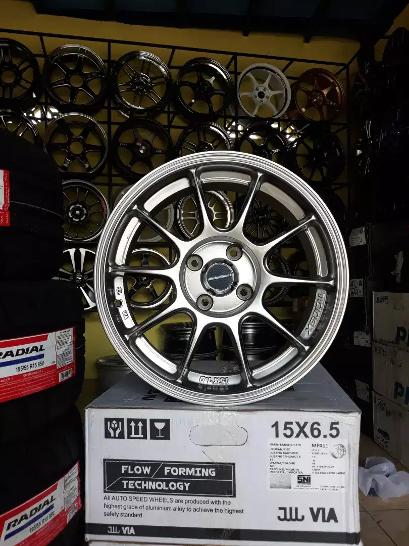 VELG WEDSSPORT R15×7 H4×100 BRIO,JAZZ,AGYA,YARIS,MOBILIO,FREED,SIGRA