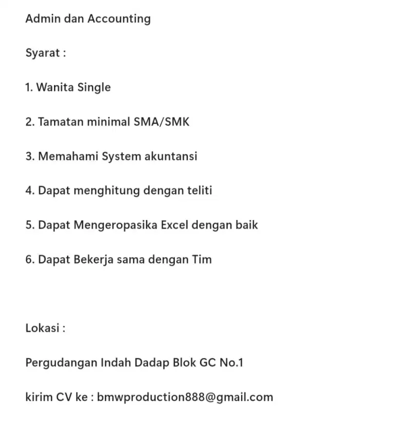 Admin dan Accounting