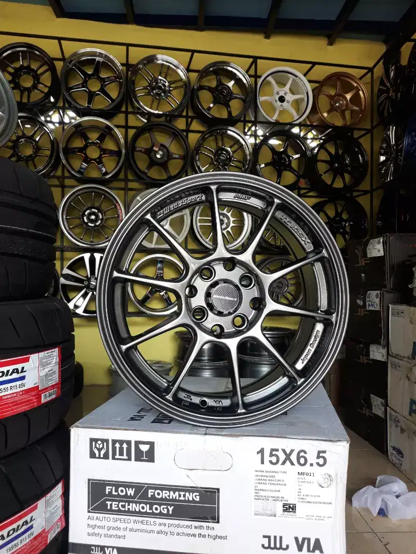 VELG WEDSSPORT R15×6.5 H4×100/114 XENIA,AVANZA,BRIO,JAZZ,YARIS,AGYA