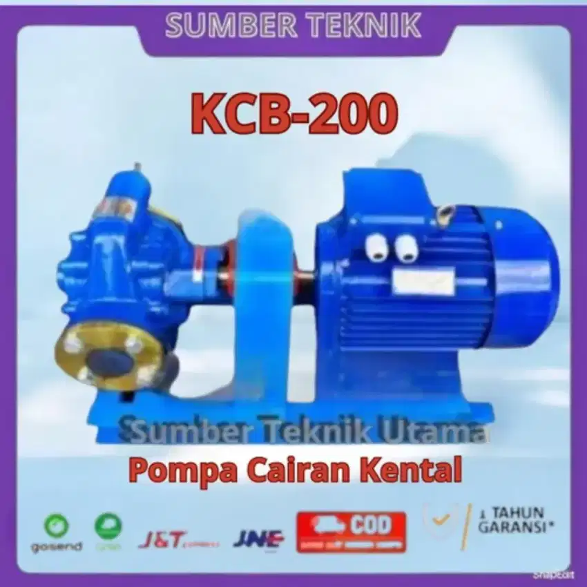 Gear Pump KCB-200 Pompa Transfer Cairan Kental 4 KW 5,5HP 3Phase