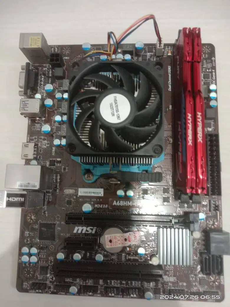 Motherboard Msi A68HM-E33+Proc AmdA6-5400 APu + Ram 8gb(4x2)