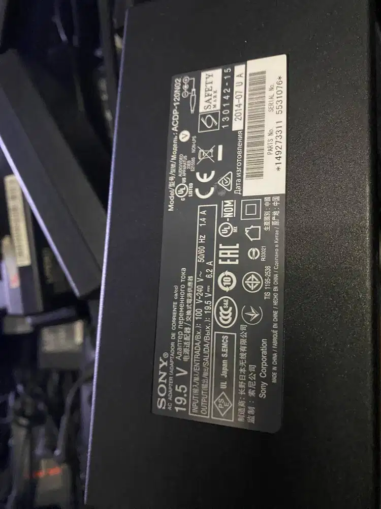 Original charger casan adaptor SONY VAIO 19.5V 6.2A