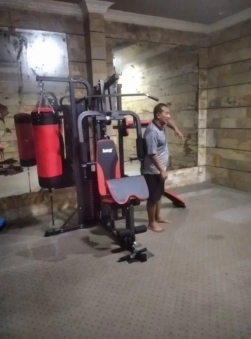 Home gym red iron beban 75 kg