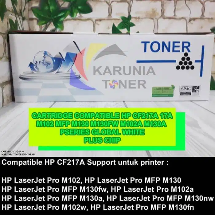 Toner Cartridge CMP Printer HP Laserjet 17A CF217A M102 M130nw Chip C
