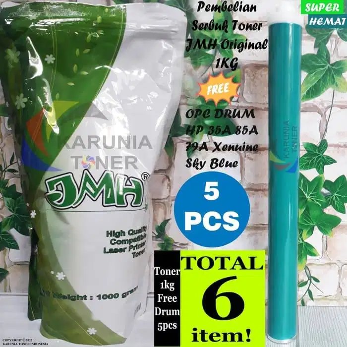 Serbuk Toner JMH Original HP LJ 05A 10A 11A 12A 13A 15A 19A 17A 27A