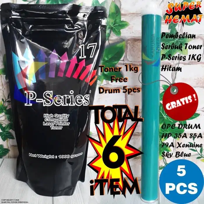 Serbuk Toner P-series HP Laserjet 27A 29A 35A 36A 38A 39A 42A 51A 53A