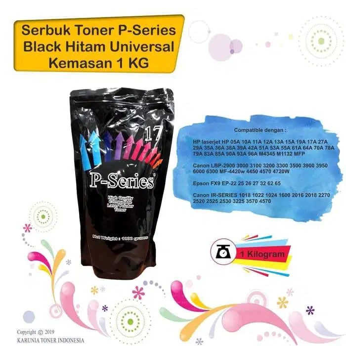 Serbuk Toner P-series HP Laserjet 05A 10A 11A 12A 13A 15A 19A 17A