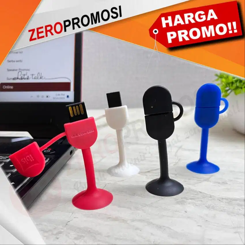Souvenir Fungsional untuk Promosi Flashdisk Standing Rubber FDBR06