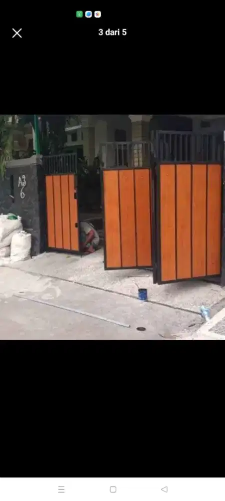 Pagar lipat/dorong/ tikung