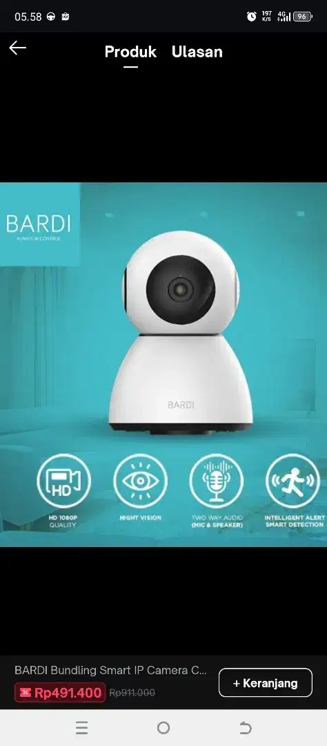 Bardi Smart IP Camera CCTV Indoor PTZ