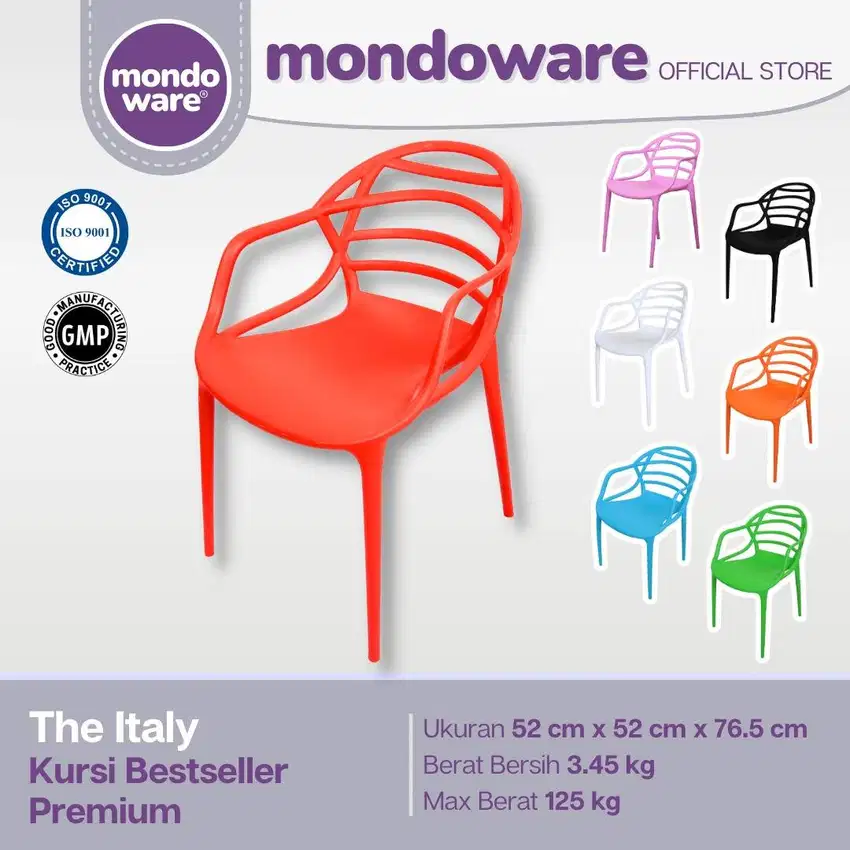 Mondoware R161 The Italy - Kursi Plastik Premium - Extra Kokoh