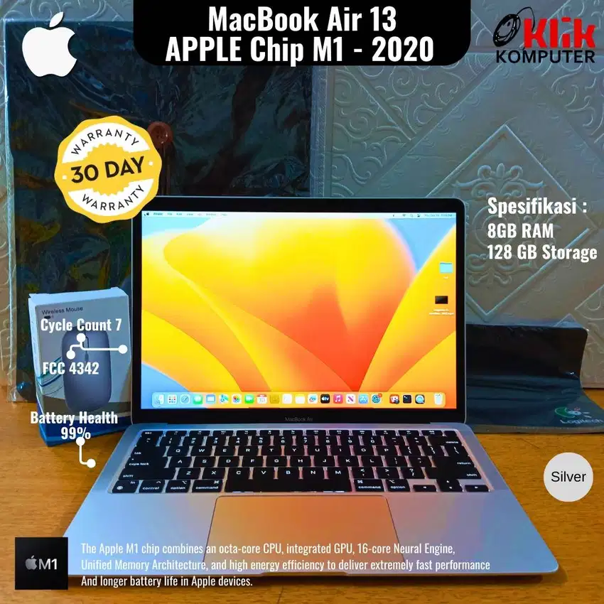 ️️️️️️️️️️️️️️️Apple Macbook Air 13 2020 M1 128GB Like New