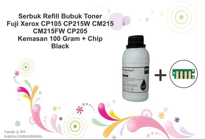 Serbuk Toner For Xerox CP215 CM215 CM215FW CP205 + Chip 100 Gram CMYK