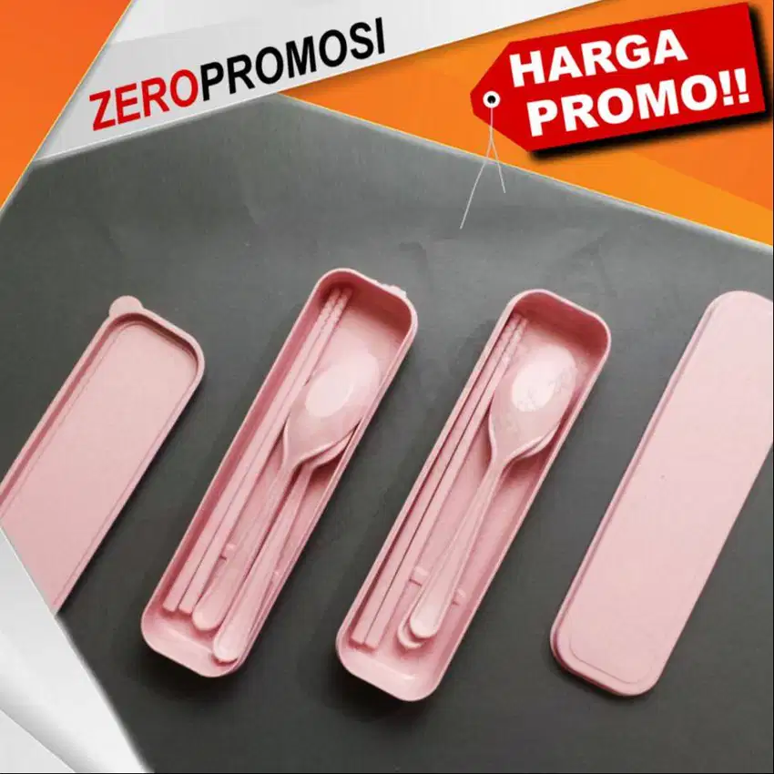 Peralatan Set Alat Makan Plastik 3In1 Cetak Custom
