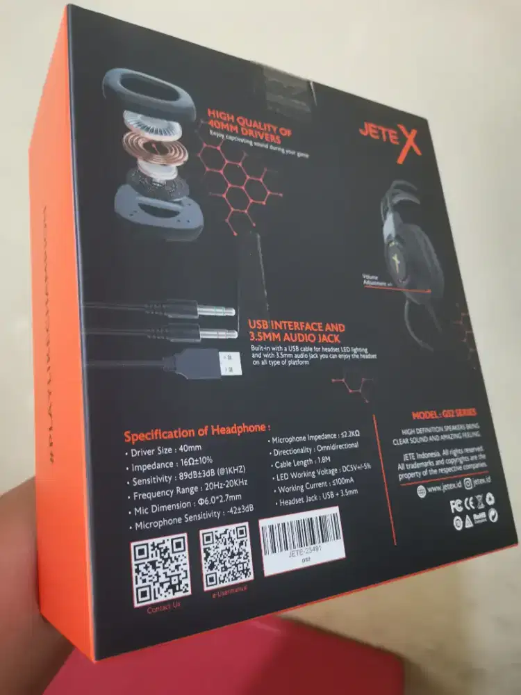 Headset gaming jete gs2series