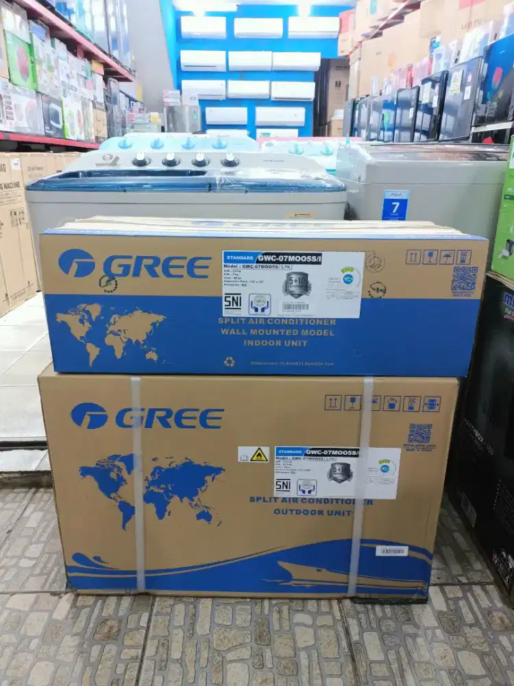 AC GREE 3/4PK GWC 07M005S BARANG BARU HARGA BERIKUT PEMASANGAN+MATRIAL