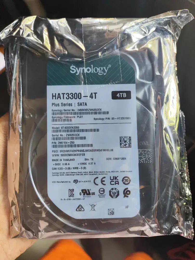 HDD NAS SYNOLOGY HAT3300-4T 4TB baru