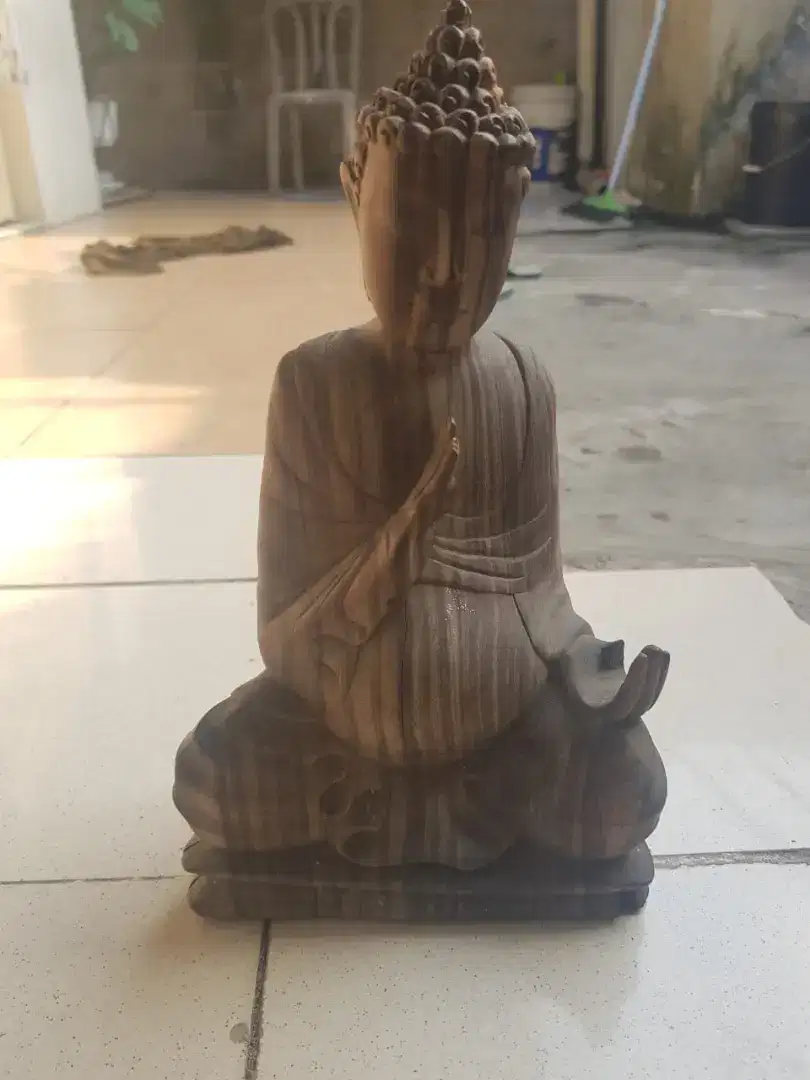 Jual patung Budha dr kayu eboni