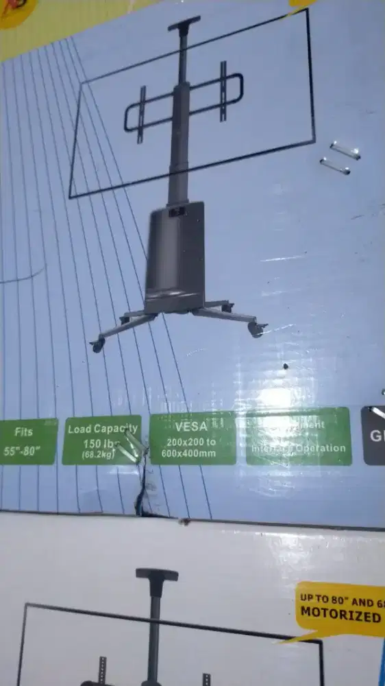 bracket tv led standing with remote 55-75+install