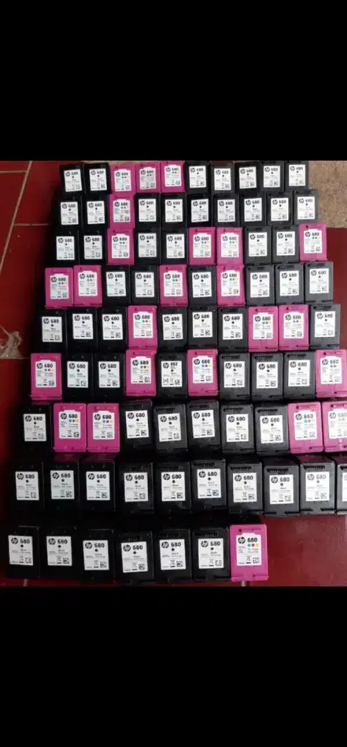 Menampung tinta cartridge hp bekas kantor yang belum di refill