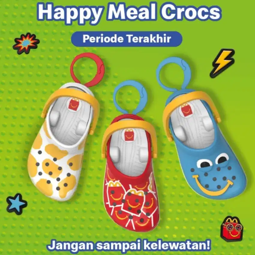 Gantungan Kunci Keychain Crocs X McD Periode 3, New Original 100%