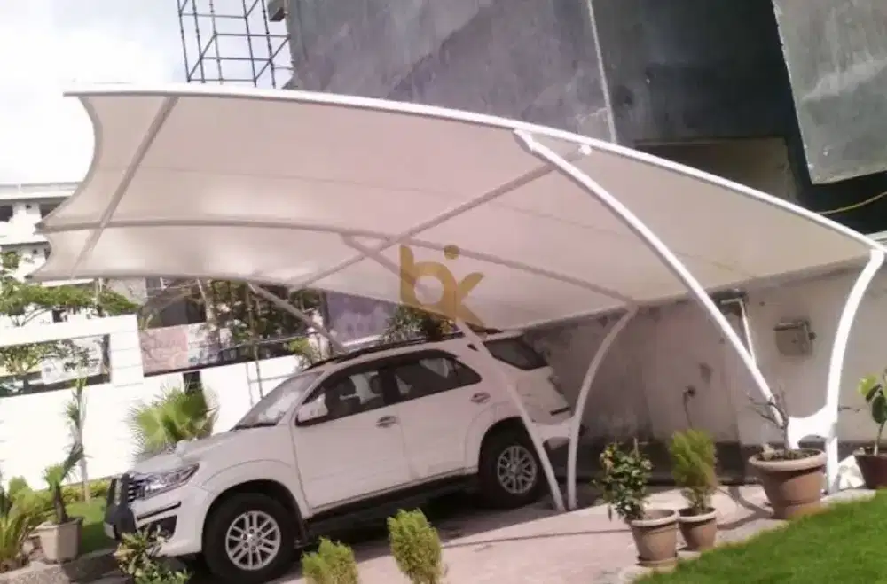 Canopy atap membrane  rangka pihak galvanis 07