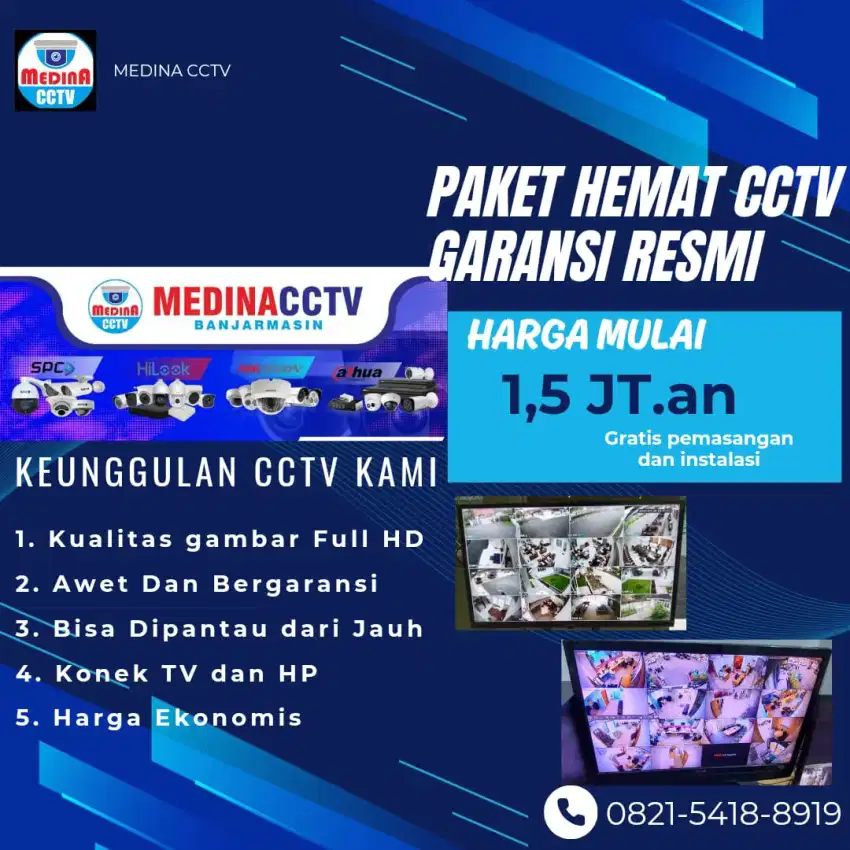 PAKET PEMASANGAN KAMERA CCTV BERGARANSI