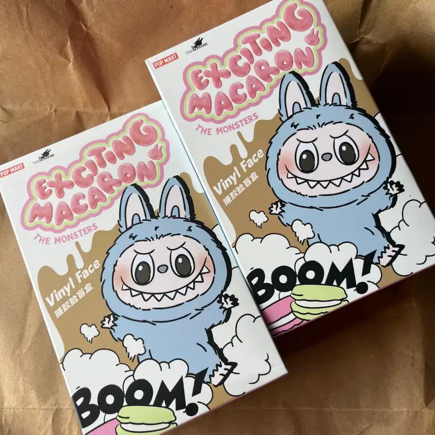 (NEW) ORIGINAL Pop Mart The Monster Labubu - Tasty Macarons Vinyl Face