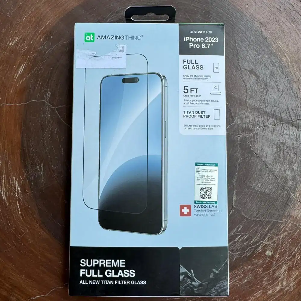 Amazingthing Supreme Full Tempered Glass Titan iPhone 15 Pro Max BNIB