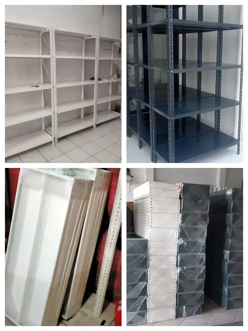 Rak besi siku lubang  Tebal 
5 & 4 susun 100x40x200cm Bayar ditempat