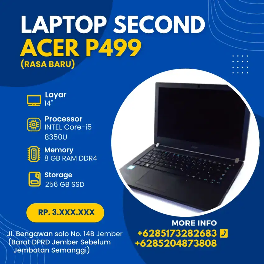 LAPTOP ACER P499 CORE I5 GEN8