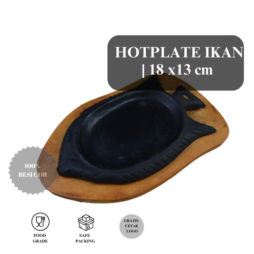 DAPUR LOGAM CAST IRON / HOTPLATE STEAK MODEL IKAN