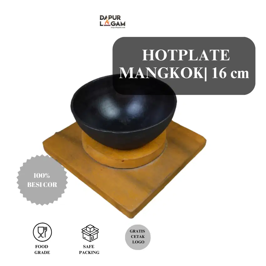 Dapur Logam  Cast Iron / Hot Plate Steak Model Mangkok D 16CM