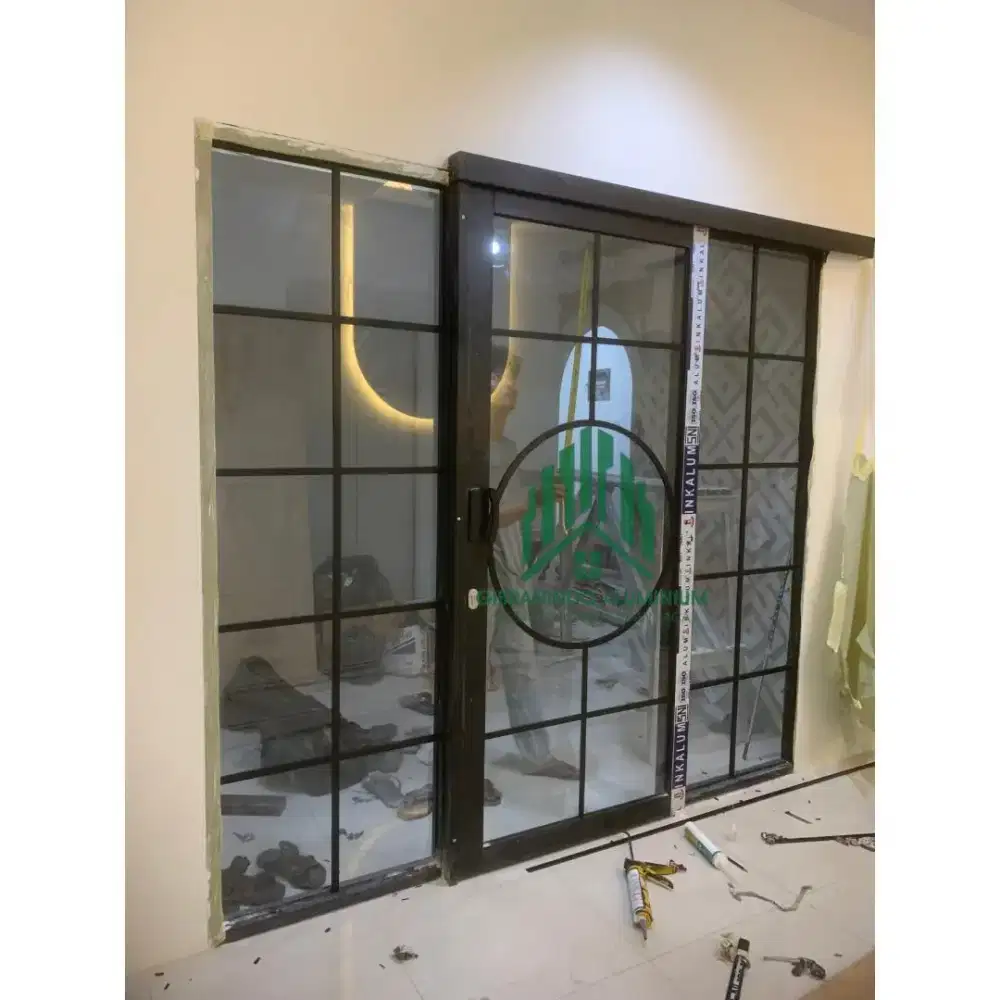 Kusen pintu jendela aluminium kaca