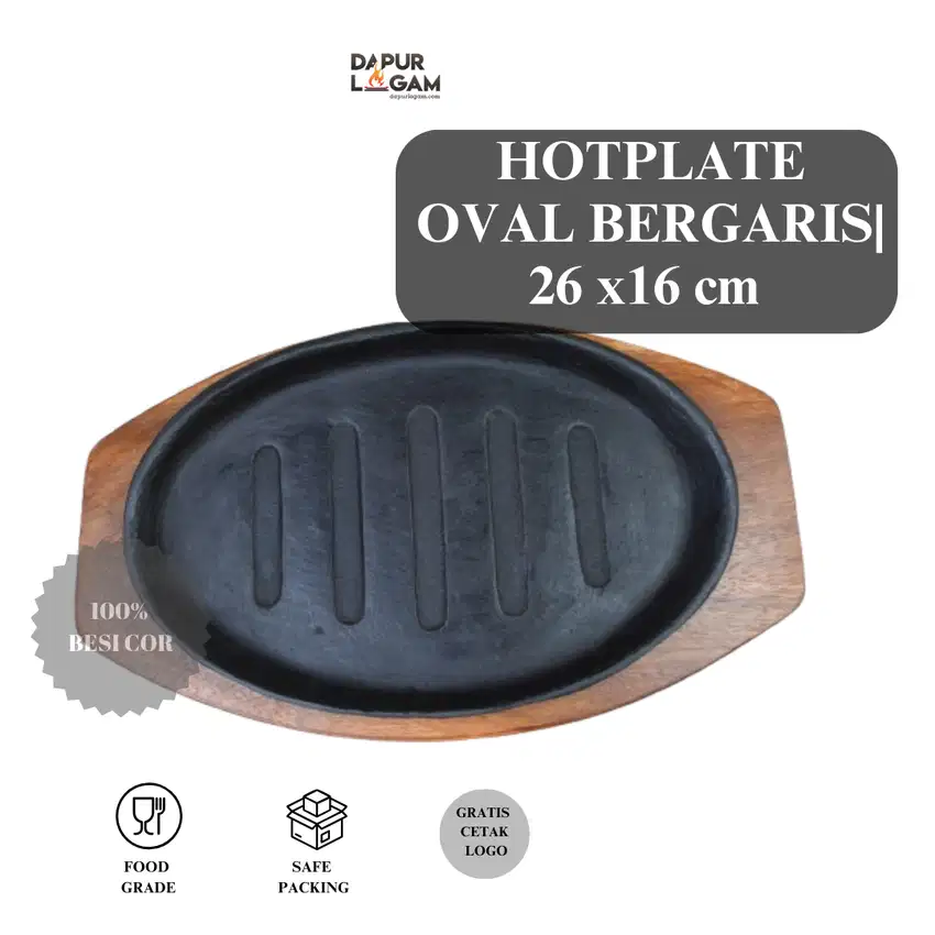 DAPUR LOGAM CAST IRON / HOTPLATE OVAL BERGARIS